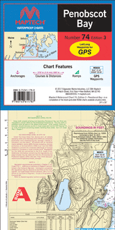 Penobscot Bay Waterproof Chart, 3rd Edition